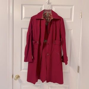 Bandolino Red Trench Coat